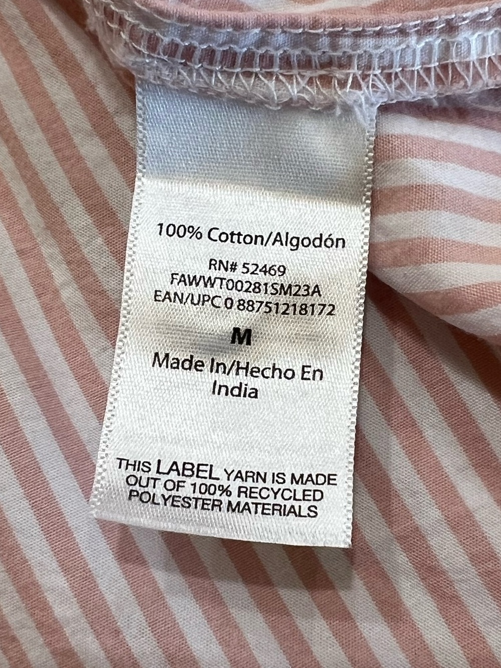 Striped Peplum Button Cuff Blouse - Pink & White - Picture 7 of 9